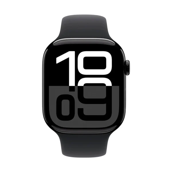 Apple Watch Series 10 42mm (GPS+Cellular) Jet Black Aluminum Case with Black Sport Small Medium Band #MWX63xx/A
